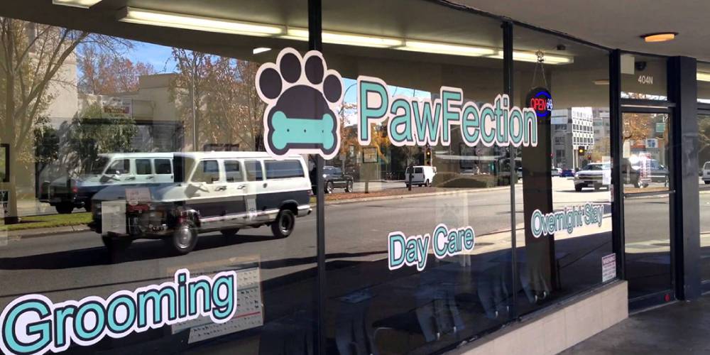 Storefront of PawFection Dog Daycare, site of dog teeth cleaning in Pasadena by Qualified Pet Dental