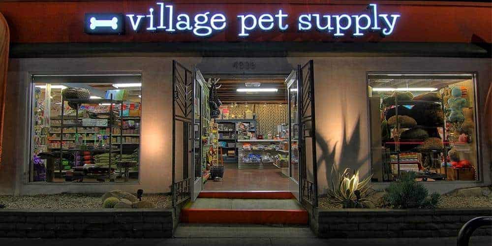 Storefront of Village Pet Supply, site of dog teeth cleaning in Valley Village by Qualified Pet Dental